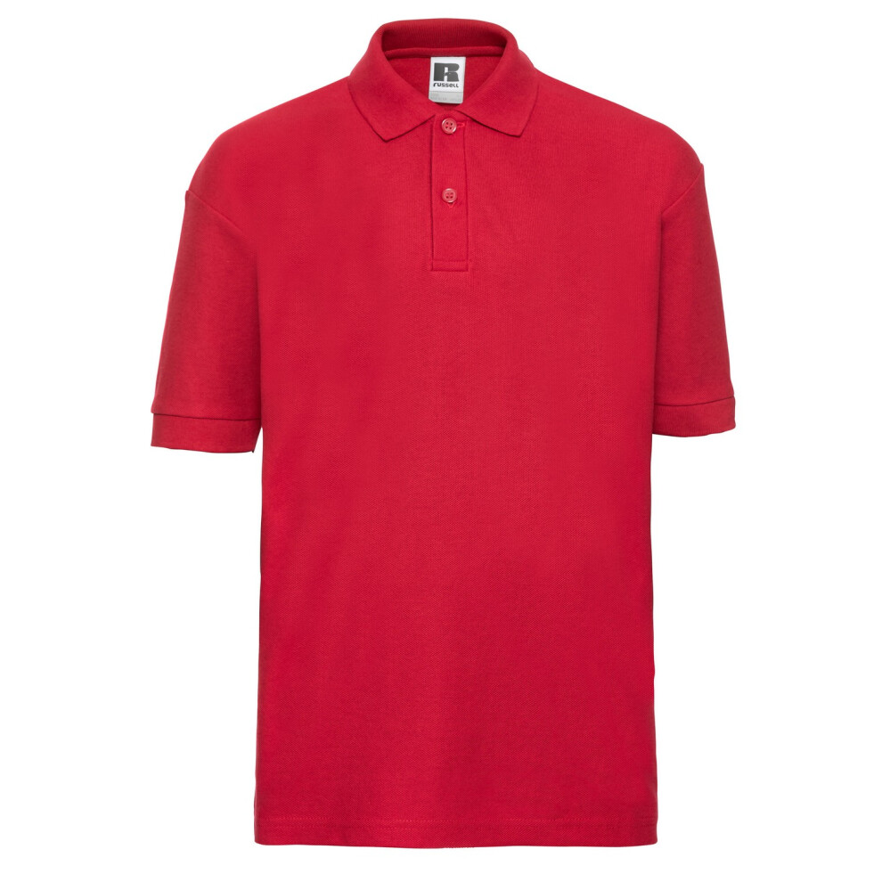 Russell Athletic Childrens Unisex Childrens/Kids Polo Shirt (Bright Red) - Size 5-6Y - Image 2