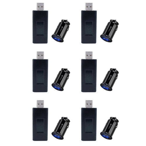 6X USB Powered GPS OUT Plug and  with Car Charger 12-24V Adapter Accessory