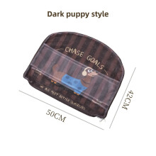 (Dark Dog)Mesh Surface Wash Bag With Cartoon Cat And Dog Print Design For Wash Machine