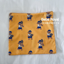 (Yellow) Portable Bear Cartoon Storage Pouch With Caraccessible Feature Outdoor Use For