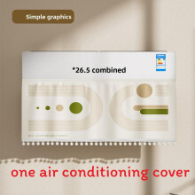 (Minimalist Pattern) Conditioner Guard Air With Printed Design And Tassel Decoration Weather Warm For