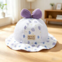 (Purple)Baby Mädchen Baumwoll Sonnenhut mit großer Krempe und Herzmuster für Mode Sommer