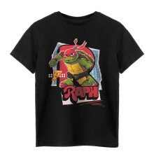 (7-8 Years, Black) Teenage Mutant Ninja Turtles Boys Raphael Short-Sleeved T-Shirt
