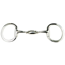 (5in, Silver) Korsteel Stainless Steel Oval Link Eggbutt Snaffle Bit