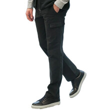 (40R, Black) Brook Taverner Mens Durham Chino Cargo Trousers