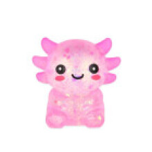 (Pink Sitting)Axolotl Squishy Toy Glitter Filled Cute Squeeze Stress Relief Toys For Gift Kids