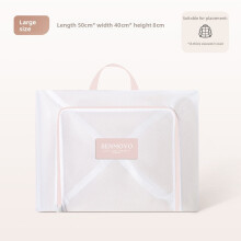 (Pink 50x40x8cm)Polyester Fabric Laundry Bag With Mesh Surface And Embroidery Design For Wash