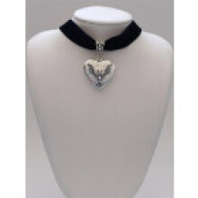 (AQ5586) Silver Heart Modern Necklace With Photo Box For Friends Gift And Family