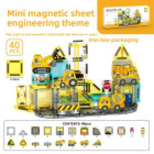 (Engineering)Feuerwehrauto Magnetische Bausteine Kinder Lernspielzeug mit Material Abs