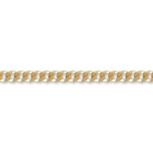 (18) Jewelco London Unisex Solid 9ct Yellow Gold Flat Curb 6mm Gauge Chain Necklace - JCN037D