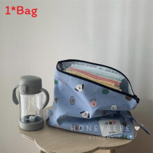 (Blue) Storage Toy Cartoon Bag With Durable Oxford Material For Travel Kids Clothes And