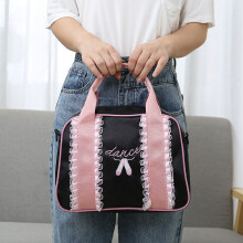 (Black)Bolsa de dança para meninas com uso versátil para prática de balé e itens essenciais de viagem