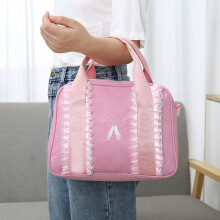 (Pink)Bolsa de dança para meninas com uso versátil para prática de balé e itens essenciais de viagem
