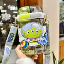 (Style 15) Large Sanrio Kuromi Water Bottle Leakproof Cap Straw Indoor Outdoor Activities