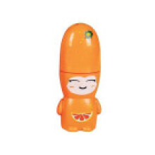 (Orange) Fruit Character Mini Handheld Fan With Portable Design For Kids Summer Use Gift