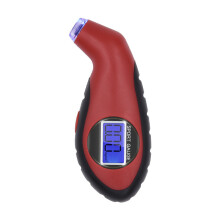 (Red Black) Digital Tire Pressure Gauge With Backlight Design For Car Maintenance Bike And