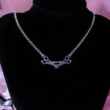 Gothic Silver Punk Scissor Pendant Necklace With Geometric Pattern Women Fashion For
