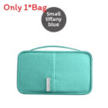 (Blue 21.5x12.5x2cm) Compact And Passport Ticket Storage Bag For Travel Using Fabric Oxford Gift
