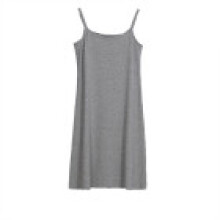 (Gray, XL) Womens Tanks Long Camisole Dress Tunic Slip Length Stretch Top Spaghetti Tank