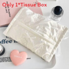 (White)Boîte à mouchoirs à main nœud papillon couleur unie pour voiture ou décoration maison cadeau portable