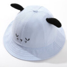 (Sky Blue)Cotton Kids Sun Hat With Big Brim And Breathable Material For Summer Activities Outdoor