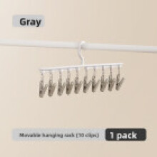 (Gray White Fullclip)Suporte de gravata portátil de plástico para roupas com estilo moderno para guarda-roupa de quarto e