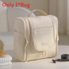 (Beige) Versatile Toiletry Hanging Bag With Large Capacity And Modern Design Travel Home For