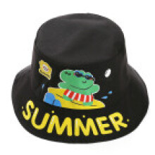 (Black)Chapeau de soleil enfant crocodile avec large bord été respirant polyester pour tout-petits et garçons