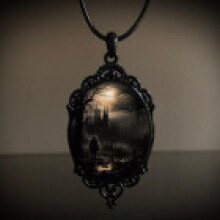 (AQ4481) Vintage Gothic Alloy Necklace With Cross And Skull Elements For Casual Wear