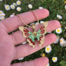 (AQ4279) Jewelry Necklace Butterfly With Cross Chain Casual For Outfits