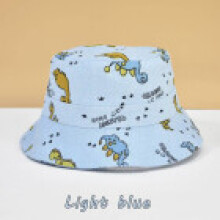 (Blue Dinosaur)Infant Sun Hat Kids Cotton Baby Cap With Short Brim For Sun Protection Breathability And
