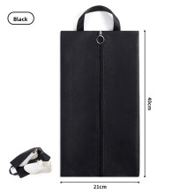 (Black)Recipiente de armazenamento de sapatos elegante com tecido impermeável para uso doméstico e no armário