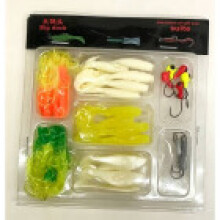 Bait Soft Set With Multishape Soft Worms And Fish Hooks For Fishing Enthusiasts