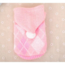 (Pink, 16(Back Length 46cm)) Clothes Pet Cat Dog Sweater With Hat Plush Material Fashion Cute Gift Design