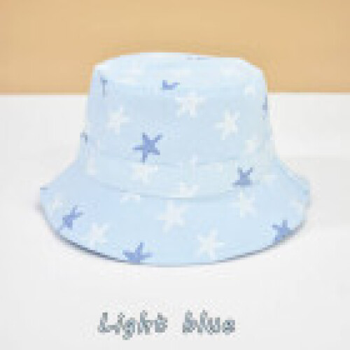 (Blue Star)Chapéu de sol infantil boné bebê algodão com aba curta para proteção solar respirabilidade e