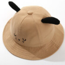(Khaki)Cotton Kids Sun Hat With Big Brim And Breathable Material For Summer Outdoor Activities