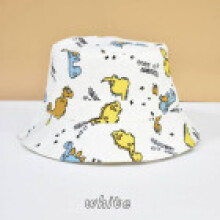 (White Dinosaur)Chapéu de sol infantil boné bebê algodão com aba curta para proteção solar respirabilidade e