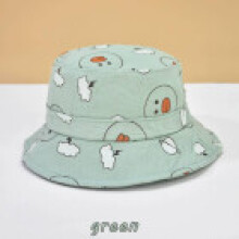 (Green Duck)Chapéu de sol infantil boné bebê algodão com aba curta para proteção solar respirabilidade e