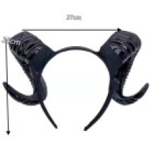 (Headband) Horn Headband Gothic Halloween Costume Prop With Plastic Material Cosplay Parties For