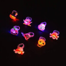 Led Ring Light With Flashing Halloween Skeleton Pumpkin Design For Teens Gift
