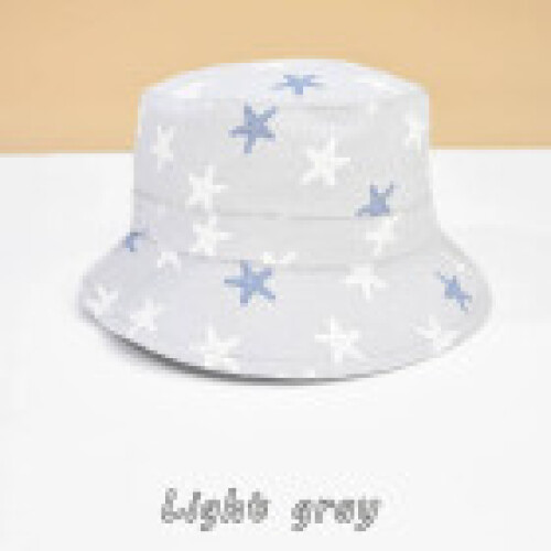 (Gray Star)Chapéu de sol infantil boné bebê algodão com aba curta para proteção solar respirabilidade e