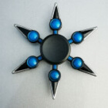 (Blue)Naruto Shuriken Fingertip Spinner Antistress Toys Fidget Children Adult Kids
