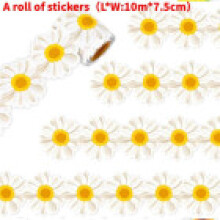 (Style 4)Sunflower Diy Border Paper Decors Self Adhesive Chalkboard Bulletin Trim Sticker