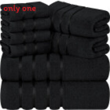 (Black, 40x71cm) Cotton Bath Pure Towels With Soft Absorbent Fabric And Solid Color Home Use For