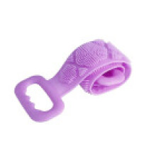 (Purple,70cm)Body Cleaning Double Sided Back Scrubber Bath Shower Silicone Spa Tool Brush