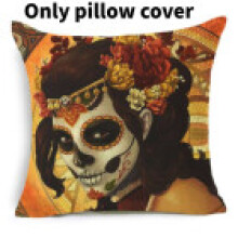 (Style R) 3d Skull Pillow Case Retro Retros Halloweens Sofas Cars Decoration Supplies
