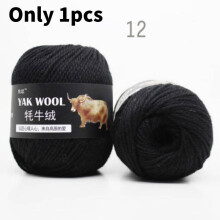 (Black)Colorful Hand Weaving Wool Yarn Knitting Handmade Scarves Warm Hat Craft Supplie
