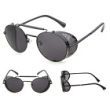 (Black)Steampunk Sunglasses Flip Shades Eye Protection Shading Alloy Frame Universal