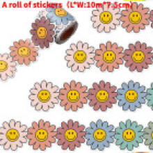 (Style 3)Sunflower Diy Border Paper Decors Self Adhesive Chalkboard Bulletin Trim Sticker