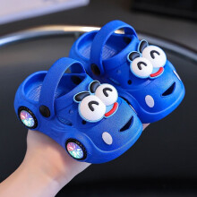 (Blue,150mm)LED Lichter Cartoon Auto Kinder Schuhe Sandalen rutschfest weich beleuchtet für Kinder drinnen spielen